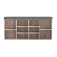 Shoe Rack Cabinet Shoe Bench Fabric Seat Pine BOA Furniture Kings Warehouse