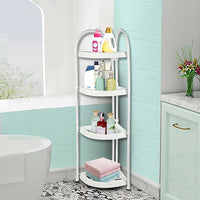 Shower Corner Shelf White Caddy Bathroom Shelves Organiser Bath Storage Rack 4 Home & Garden Kings Warehouse