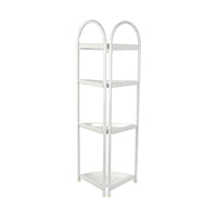 Shower Corner Shelf White Caddy Bathroom Shelves Organiser Bath Storage Rack 4 Home & Garden Kings Warehouse