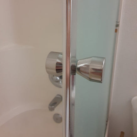 Shower Glass Door Knob Bathroom Round Back-to-Back Handle Pull 304 Brushed Nickel Kings Warehouse