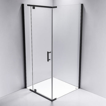 Shower Screen 1000x800x1900mm Framed Safety Glass Pivot Door By Della Francesca Kings Warehouse