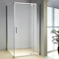 Shower Screen 1200x700x1900mm Framed Safety Glass Pivot Door By Della Francesca Furniture Kings Warehouse
