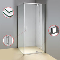 Shower Screen 900x900x1900mm Framed Safety Glass Pivot Door By Della Francesca Furniture Kings Warehouse