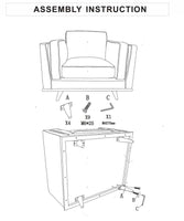 Single Seater Armchair Faux Leather Sofa Modern Lounge Accent Chair in Brown with Wooden Frame Furniture Kings Warehouse