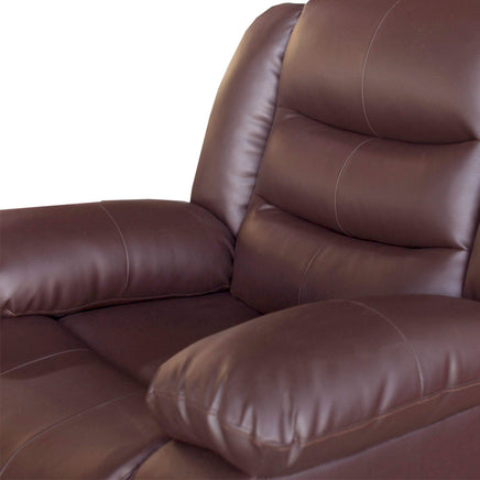 Single Seater Recliner Sofa Chair In Faux Leather Lounge Couch Armchair in Brown Furniture Kings Warehouse