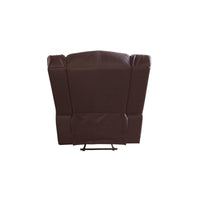 Single Seater Recliner Sofa Chair In Faux Leather Lounge Couch Armchair in Brown Furniture Kings Warehouse