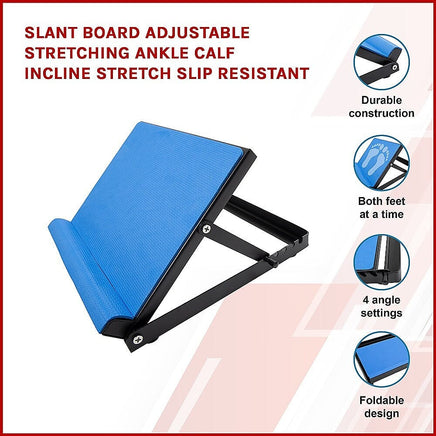 Slant Board Adjustable Stretching Ankle Calf Incline Stretch Slip Resistant Kings Warehouse