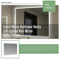 Smart Mirror Bathroom Vanity LED Lighted Wall Mirror 1000x700mm Health & Beauty Kings Warehouse