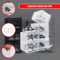 Sneaker Display Case Shoe Storage Organizer Box Stackable Plastic Clear Magnetic Furniture Kings Warehouse
