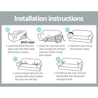 Sofa Cover Couch Covers 2 Seater Velvet Black Furniture Kings Warehouse