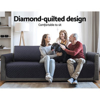 Sofa Cover Couch Covers 3 Seater 100% Water Resistant Dark Grey Furniture Kings Warehouse