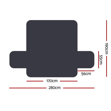 Sofa Cover Couch Covers 3 Seater 100% Water Resistant Dark Grey Furniture Kings Warehouse
