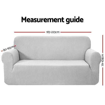 Sofa Cover Couch Covers 3 Seater High Stretch Grey Furniture Kings Warehouse