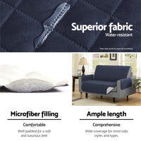 Sofa Cover Couch Covers 3 Seater Quilted Dark Grey Furniture Kings Warehouse