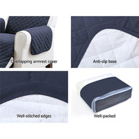 Sofa Cover Couch Covers 3 Seater Quilted Dark Grey Furniture Kings Warehouse