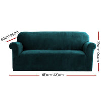 Sofa Cover Couch Covers 3 Seater Velvet Agate Green Furniture Kings Warehouse