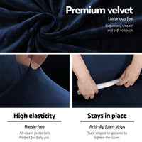Sofa Cover Couch Covers 3 Seater Velvet Sapphire Furniture Kings Warehouse