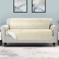 Sofa Cover Couch Covers 4 Seater 100% Water Resistant Beige Furniture Kings Warehouse