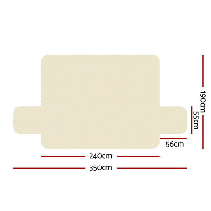 Sofa Cover Couch Covers 4 Seater 100% Water Resistant Beige Furniture Kings Warehouse