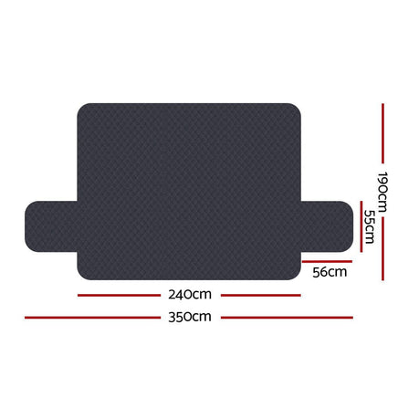 Sofa Cover Couch Covers 4 Seater 100% Water Resistant Dark Grey Furniture Kings Warehouse