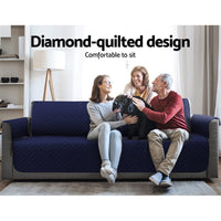 Sofa Cover Couch Covers 4 Seater 100% Water Resistant Navy Furniture Kings Warehouse