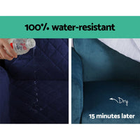 Sofa Cover Couch Covers 4 Seater 100% Water Resistant Navy Furniture Kings Warehouse