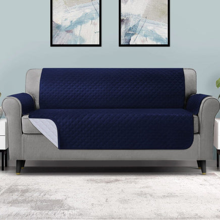 Sofa Cover Couch Covers 4 Seater 100% Water Resistant Navy Furniture Kings Warehouse