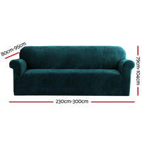 Sofa Cover Couch Covers 4 Seater Velvet Agate Green Furniture Kings Warehouse