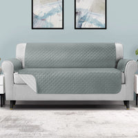 Sofa Cover Quilted Couch Covers 100% Water Resistant 4 Seater Grey Furniture Frenzy Kings Warehouse 