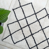 Soft Cotton Bath Rug Tufted Jacquard Design EOFY Kings Warehouse