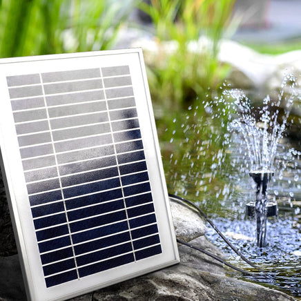 Solar Pond Pump Submersible Water Fountain with Battery Kit LED Lights 4.3FT Home & Garden Kings Warehouse