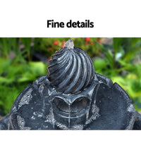Solar Water Feature 3-Tier Fountain with Pump Kit Bird Bath 93CM Black Home & Garden Kings Warehouse