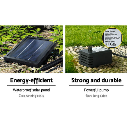 Solar Water Feature Cascading Fountain 3-Tier Pot LED Lights 76CM Grey Home & Garden Kings Warehouse