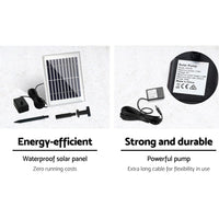 Solar Water Feature Tier Fountain with Pump Kit Bird Bath 106CM Peacock Home & Garden Kings Warehouse