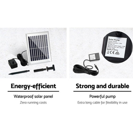 Solar Water Feature Tier Fountain with Pump Kit Bird Bath 106CM Peacock Home & Garden Kings Warehouse