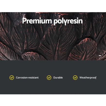 Solar Water Feature Tier Fountain with Pump Kit Bird Bath 106CM Peacock Home & Garden Kings Warehouse