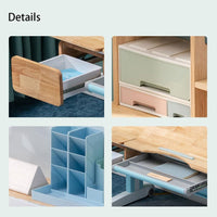 Solid Rubber Wood Height Adjustable Children Kids Ergonomic Blue Study Desk Chair Set 120cm AU Furniture Kings Warehouse