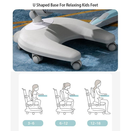 Solid Rubber Wood Height Adjustable Children Kids Ergonomic Study Chair Only AU Baby & Kids Kings Warehouse