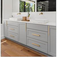 Solid Zinc Furniture Kitchen Bathroom Cabinet Handles Drawer Bar Handle Pull Knob Gold 192mm Kings Warehouse 