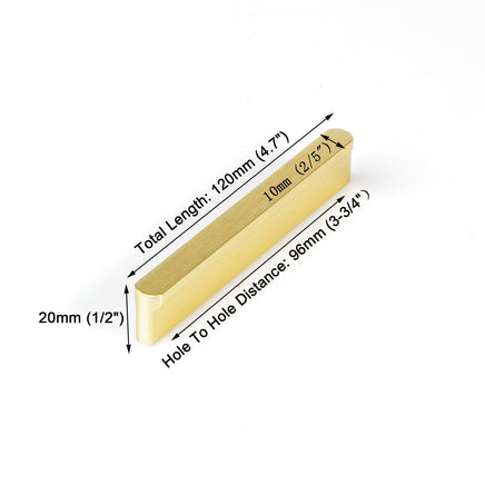 Solid Zinc Furniture Kitchen Bathroom Cabinet Handles Drawer Bar Handle Pull Knob Gold 96mm Kings Warehouse