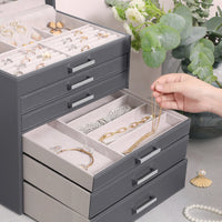 SONGMICS Jewellery Box with 6 Layers and 5 Drawers Kings Warehouse 