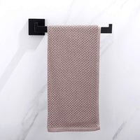 Square Hand Towel Holder Ring Wall Mounted Modern Towel Bar Bathroom Kitchen Black Kings Warehouse 