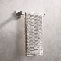 Square Hand Towel Holder Ring Wall Mounted Modern Towel Bar Bathroom Kitchen Kings Warehouse 