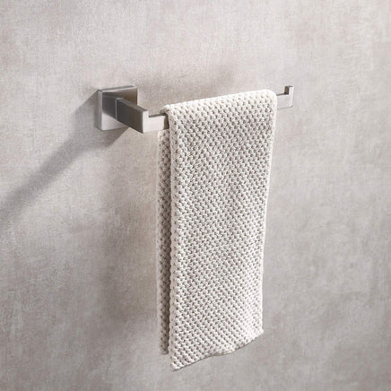Square Hand Towel Holder Ring Wall Mounted Modern Towel Bar Bathroom Kitchen Kings Warehouse