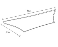 Square Shade Sail 2.5 x 2.5m - Sand Kings Warehouse