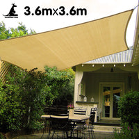 Square Shade Sail 3.6m x 3.6m - Sand Kings Warehouse