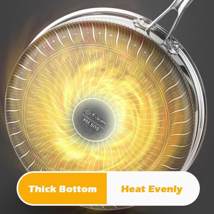 Stainless Steel Frying Pan Non-Stick Cooking Frypan Cookware 32cm Honeycomb Double Sided Furniture Kings Warehouse