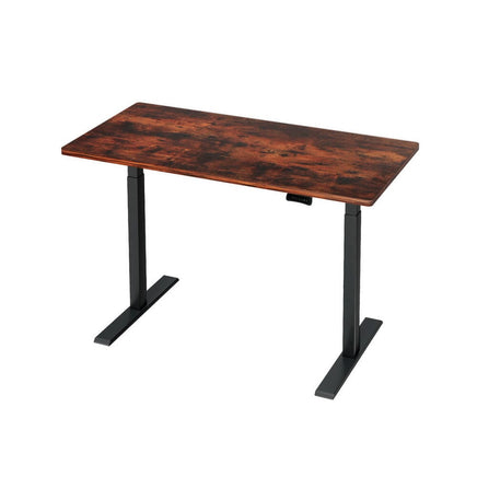 Standing Desk Motorised Dual Motor Rustic Brwon 120CM Furniture Kings Warehouse