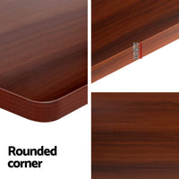 Standing Desk Motorised Electric Dual Motor Walnut 140CM Furniture Kings Warehouse