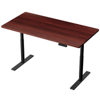 Standing Desk Motorised Electric Dual Motor Walnut 140CM Furniture Kings Warehouse